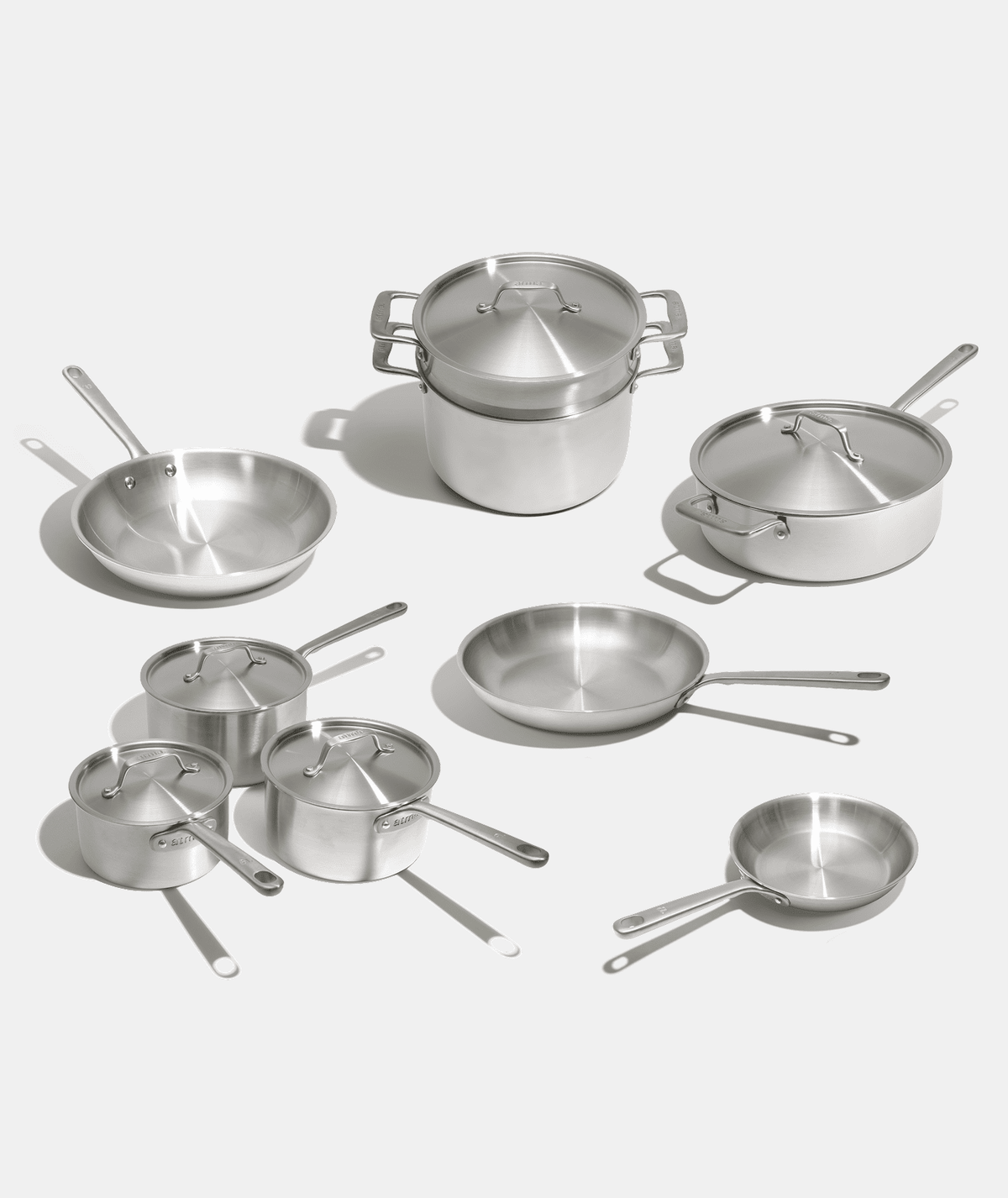Batterie de cuisine en inox, 15 pièces - Précommande