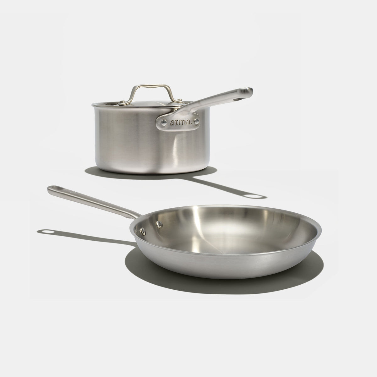 Batterie de cuisine en inox, 4 pièces - Précommande