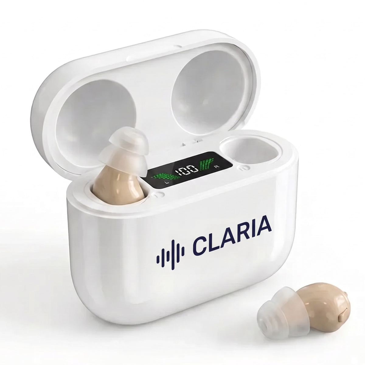 CLARIA Pro i det runde opladeretui