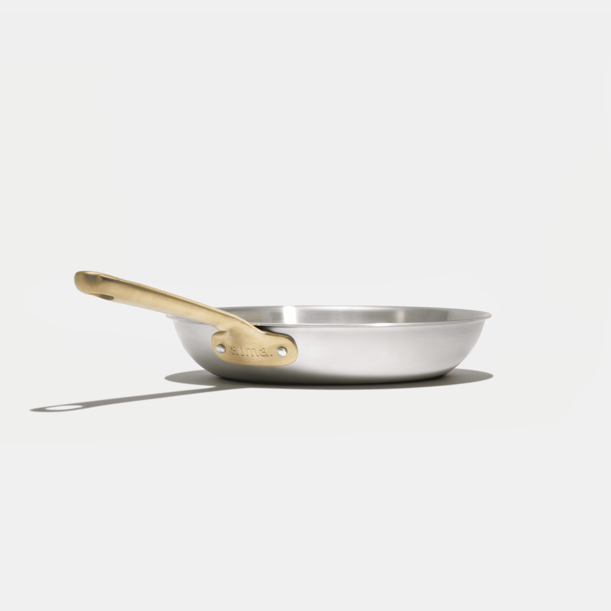 La bonne poêle en inox, manche doré - 28 cm