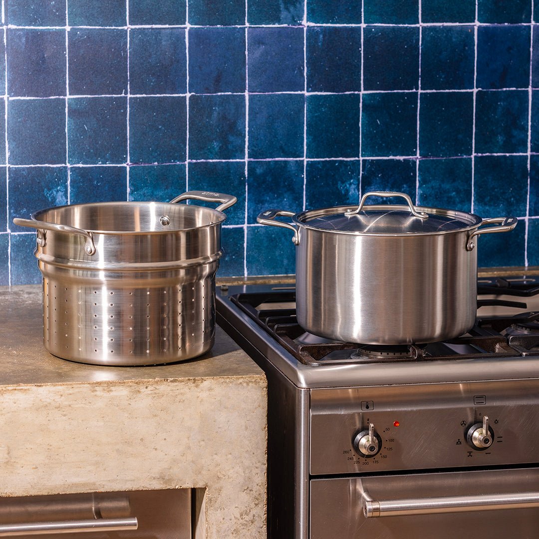 Le grand faitout en inox et son pasta pot