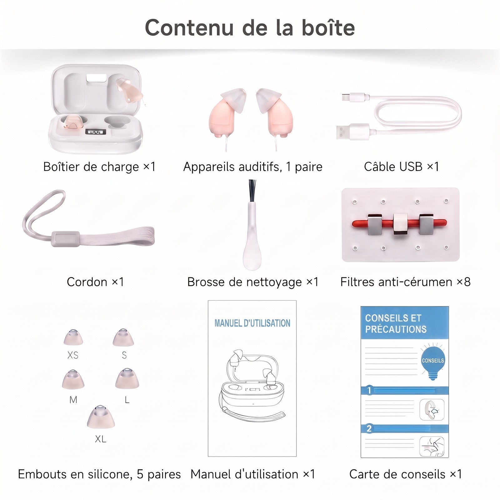Claria — contenu de la boîte