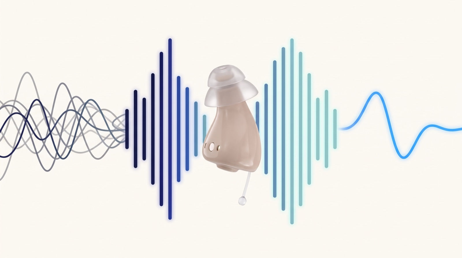 El ruido entra por la izquierda, el chip divide el sonido en 16 bandas y sale una voz clara por la derecha